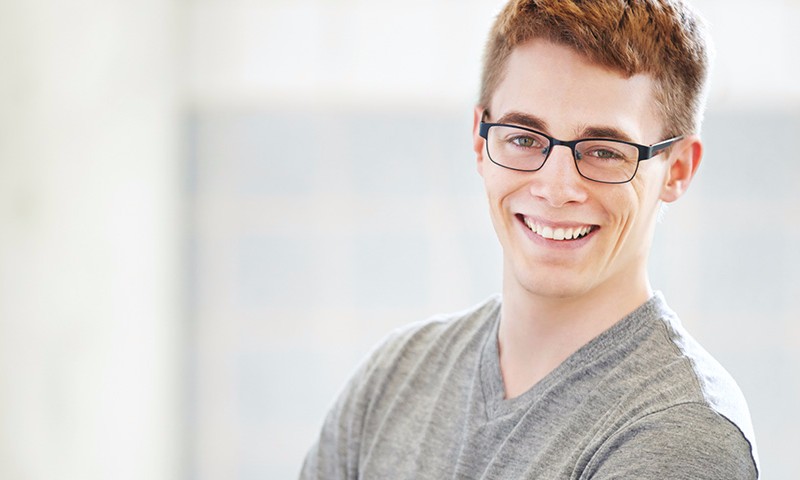 Young guy with glasses